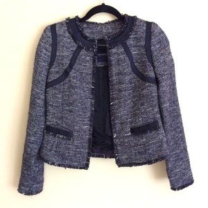 Magaschoni Navy Tweed Blazer
